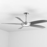 Ceiling fan in a modern interior, illustrating cooling solutions for home efficiency and comfort during summer.