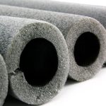 Insulation foam tubes for plumbing, essential for winterizing outdoor pipes and preventing freeze damage.